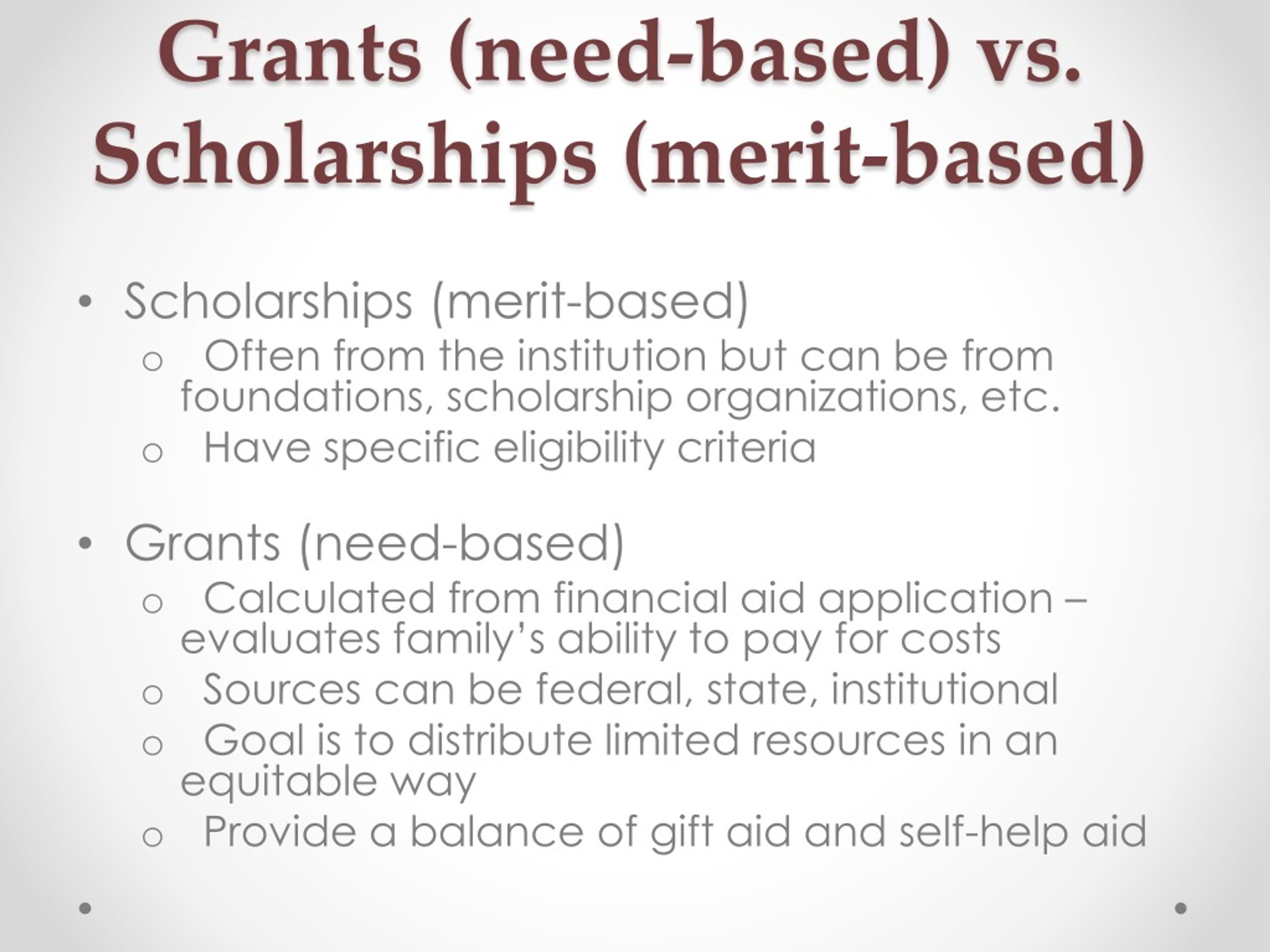 Need-Based Financial Aid Scholarships